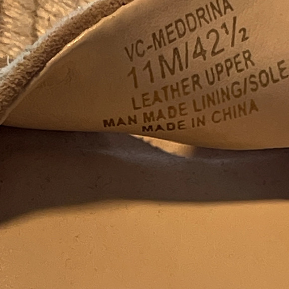 Vince Camuto‎ Womens 11 Beige Suede Meddrina Ankle Strap Espadrille Wedge Sandal - Picture 10 of 10